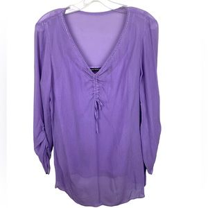 Valerie Stevens NWT Silk Blouse with Cami Underneath Size Large